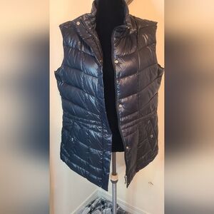 RAINFOREST Black Quilted Puffer Vest with High Collar L